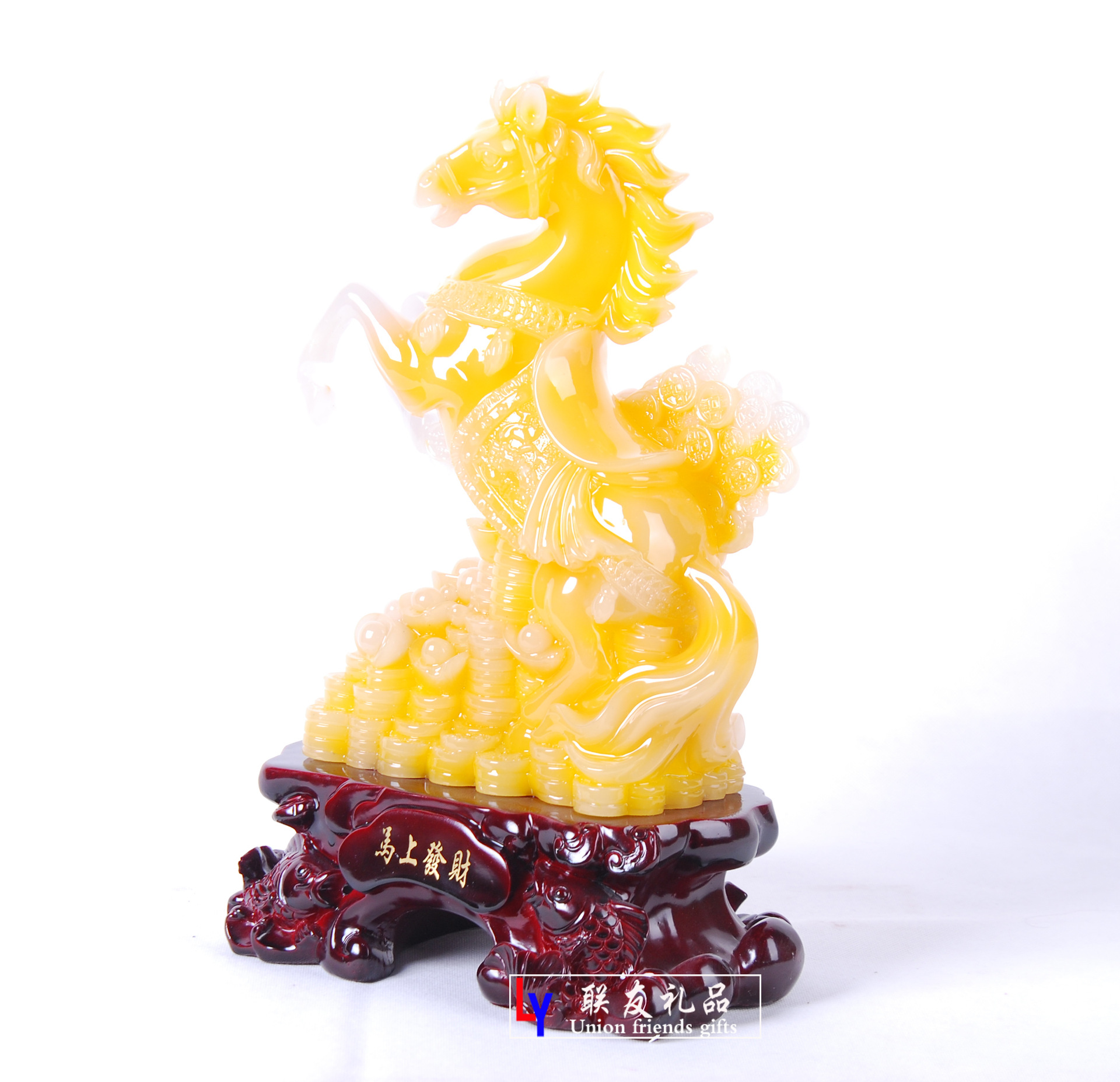 【【马上发财】发上发财,厂家直销树脂仿玉工艺礼品家居装修摆件】价格,厂家,图片,塑料、树脂工艺品,浦江县联友工艺品厂-